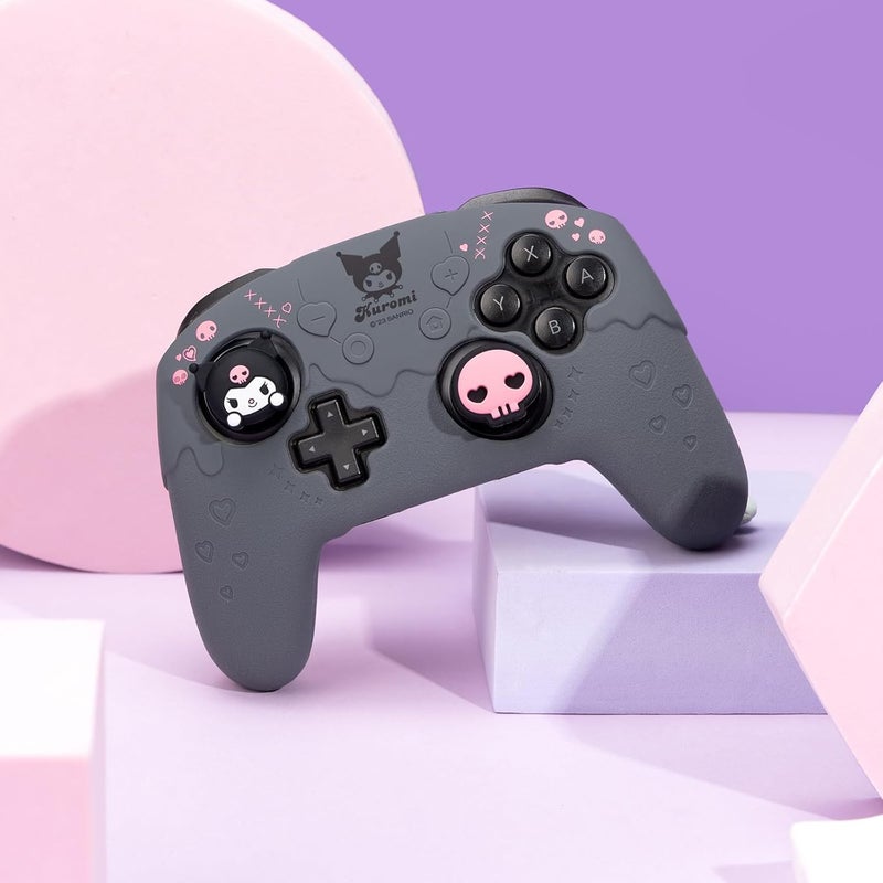 Kuitmor Switch Pro Controller Skin Set,Cute Soft Silicone Protective Cover Skin,Anti-Slip Protective Case for Switch Pro Controller with 2 Thumb Grip Caps and 1 Sticker - Image 5